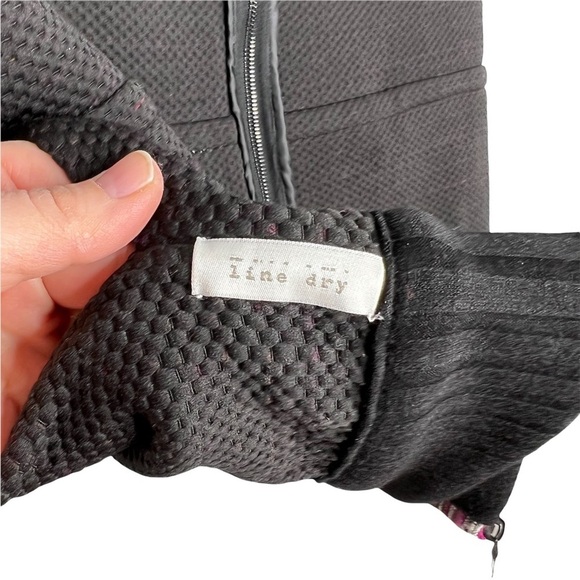 Woven Maroon, White & Black Striped Reversible Zipper Front Vest - Picture 10 of 12